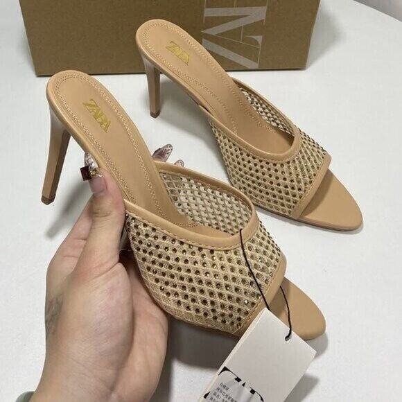 ZARA Embellished Heels NWT - Picture 14 of 16